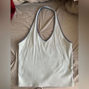 Blue halter top
